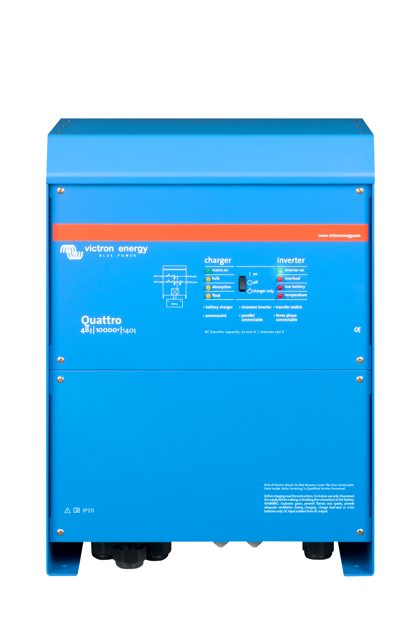 Quattro 48V 10000VA 140A 120V (front) thumbnail