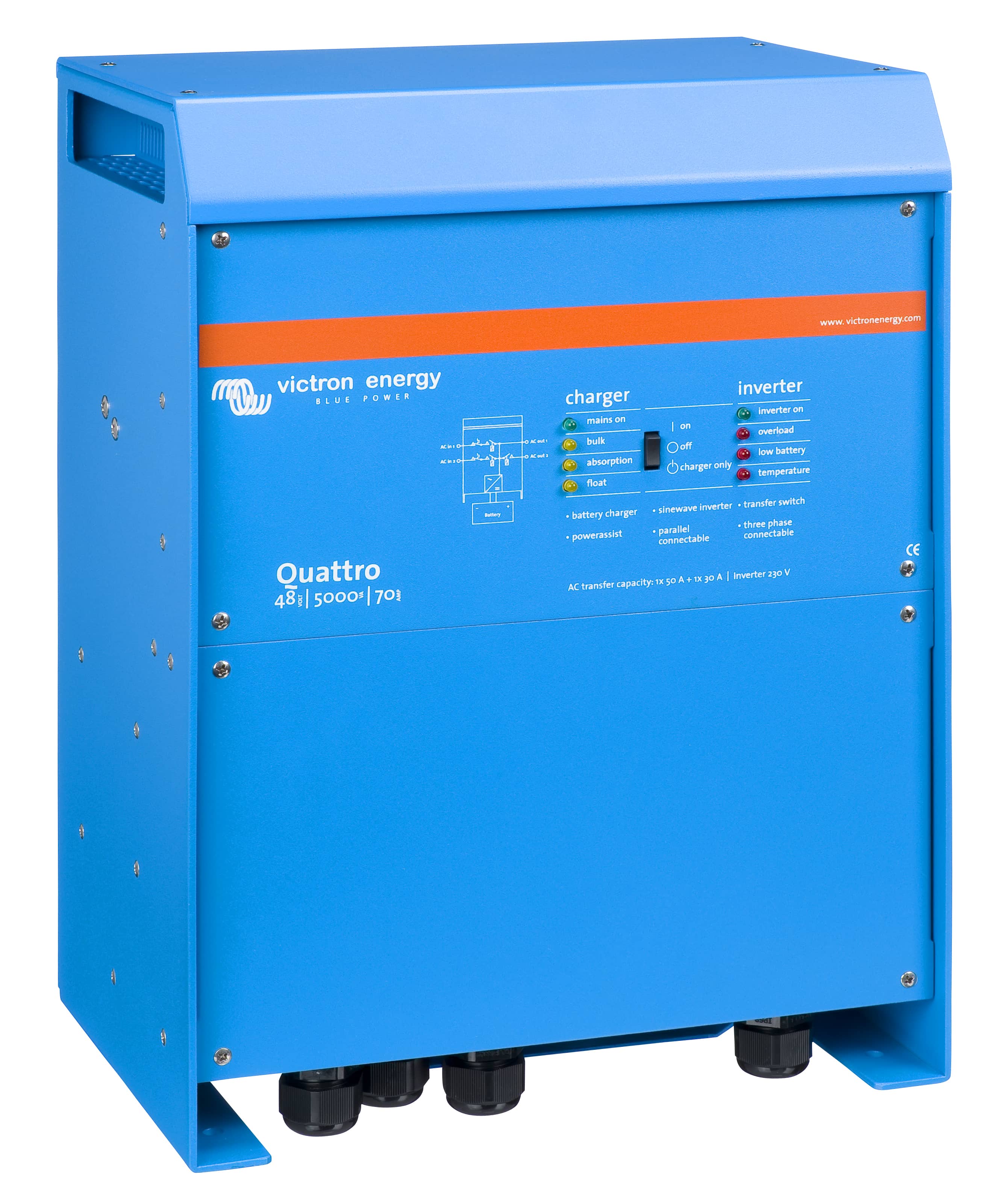Quattro 48V 5000VA 70-50A 230 VAC (right) thumbnail