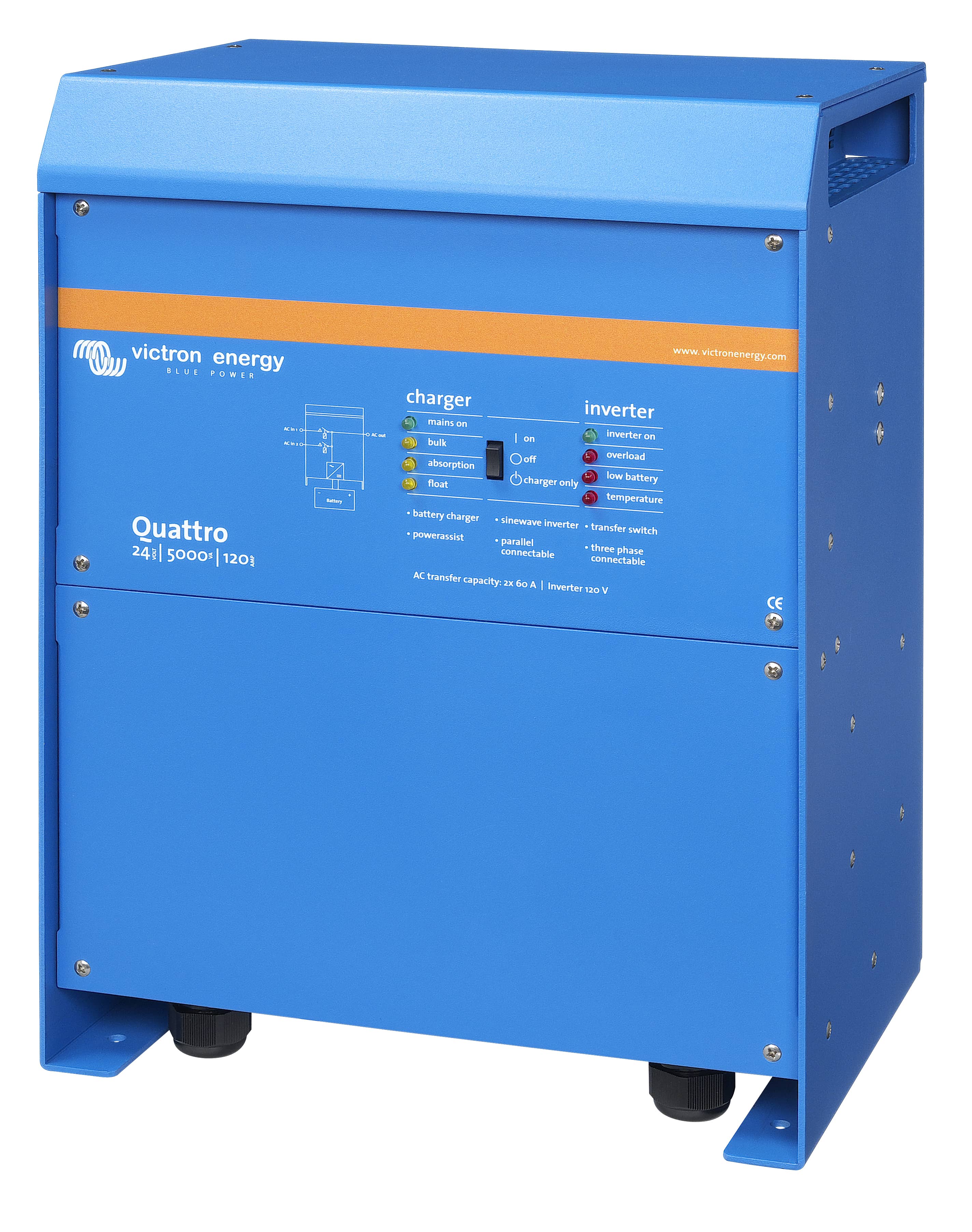 Quattro 24V 5000VA 120A 120VAC (left) thumbnail