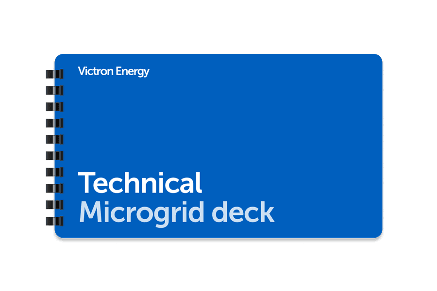 Dosar cu inele albastru intitulat Technical Microgrid deck