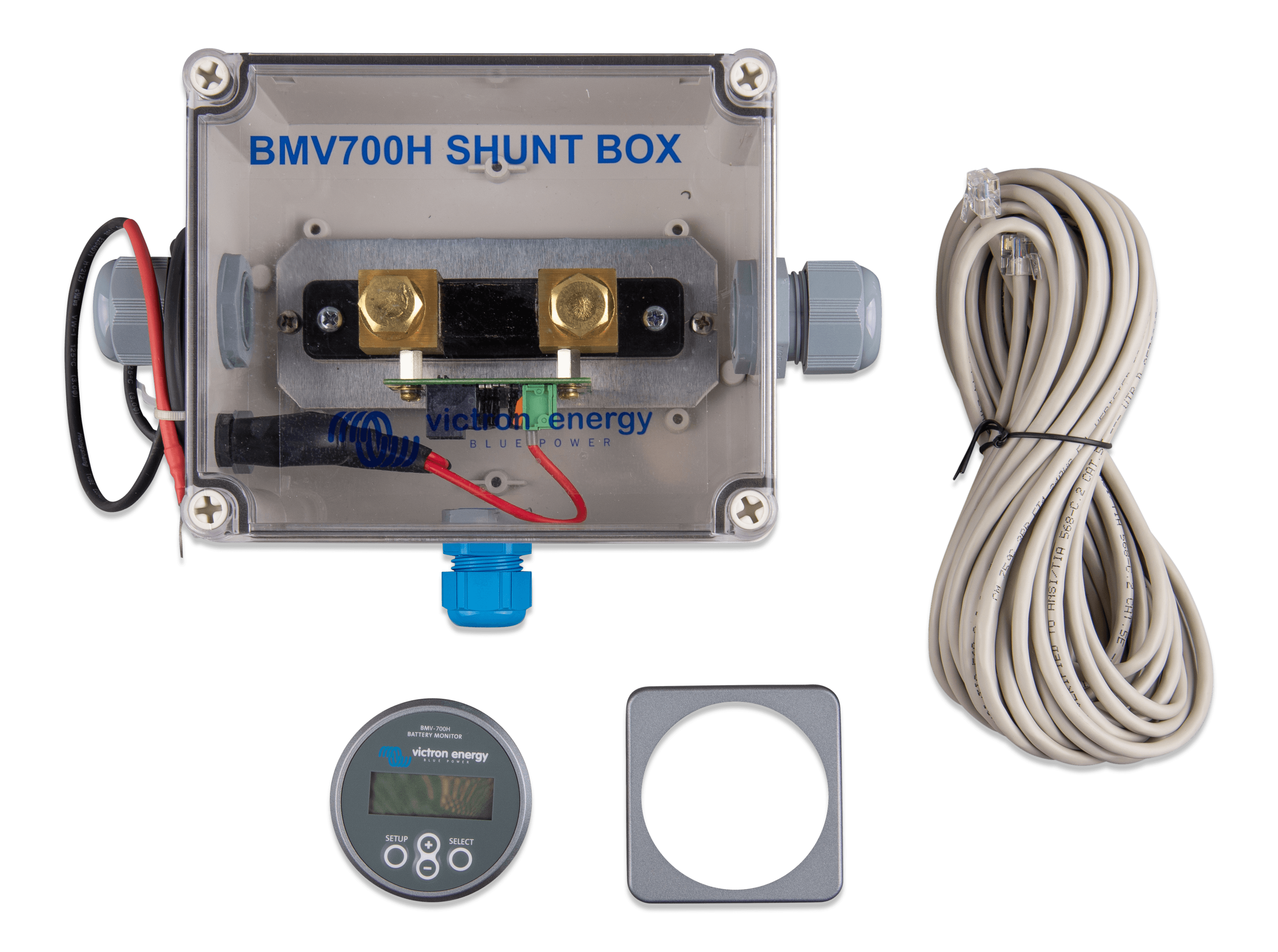 BMV-700H with Shunt box cable and bezel (top) thumbnail