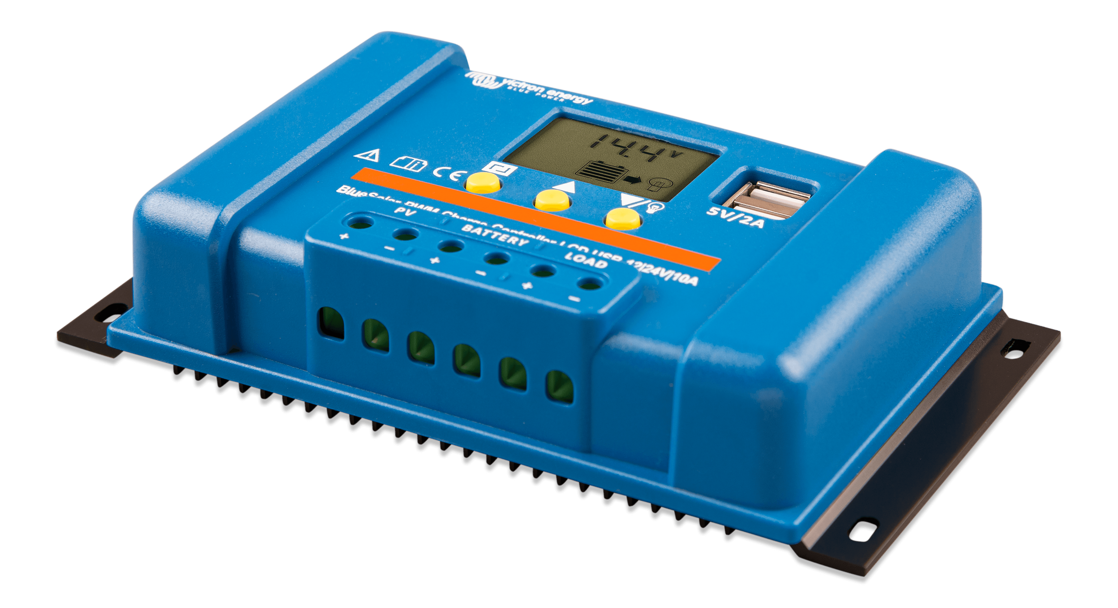 BlueSolar PWM Charge Controller LCD USB 12/24V-10A (left)  thumbnail