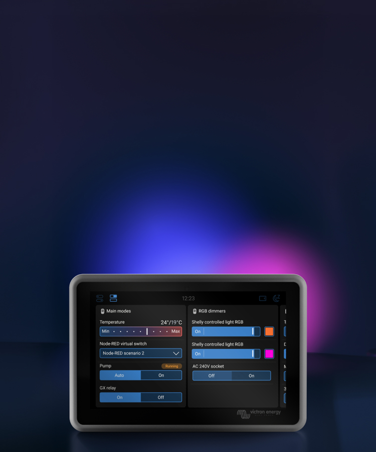 Venus OS  panou de comutare